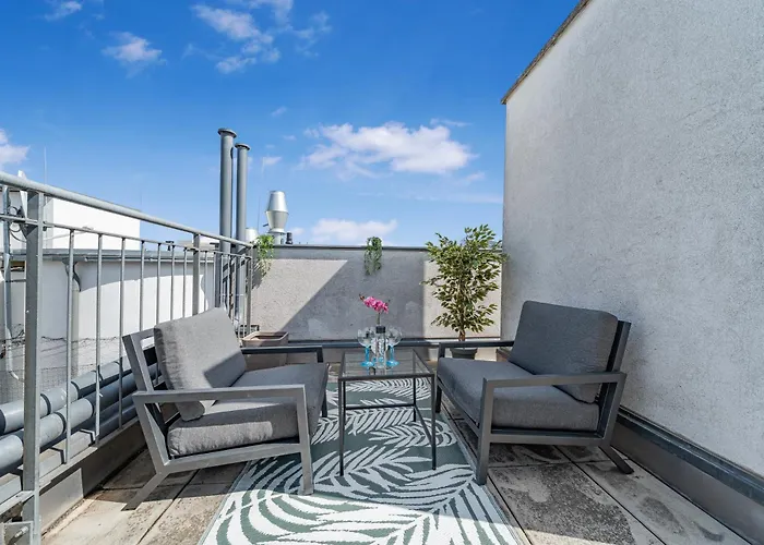 Center Penthouse, 3 Bedrooms, 30qm Rooftop, Ac Апартаменты Вена